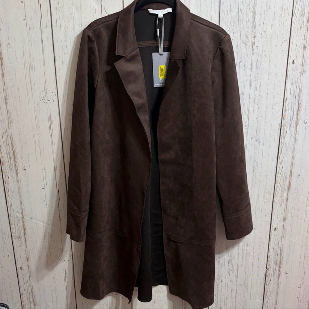 NWT Preston & York Nathalie Suede
Dark Brown Trench Coat Size 8 - Picture 2 of 8